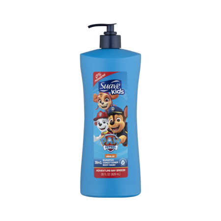 شامبو وبلسم وغسول للجسم 3 في 1 من سواف كيدز 828 مل Suave Kids Paw Patrol Adventure 3-in-1 828 ml